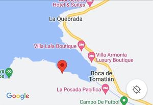 En venta Terreno,  Boca de Tomatlán, frente al mar