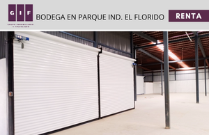 BODEGA EN RENTA EN PARQUE INDUSTRIAL EL FLORIDO | 1,255 M2