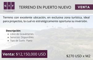 ATENCIÓN INVERSIONISTAS | TERRENO EN PUERTO NUEVO|45,000 M2| $12,150,000DOLARES