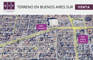 TERRENO EN VENTA EN BUENOS AIRES SUR | 299 M2 | 2 CUADRAS  DE BLVD. CUCAPAH