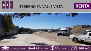 TERRENO EN RENTA CON OFICINAS EN VALLE VISTA | 2,500 M2 | $5,000 USD