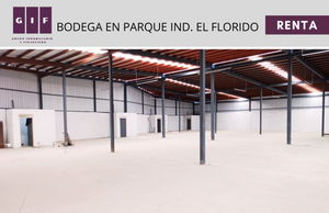 BODEGA EN RENTA EN PARQUE INDUSTRIAL EL FLORIDO | 300 M2