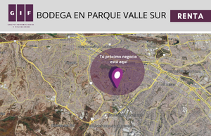 BODEGA EN RENTA EN PARQUE VALLE SUR | 2,200 M2 | $18,066 USD