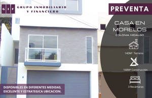 CASA EN PREVENTA EN MORELOS | 3 REC.