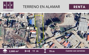 TERRENO EN RENTA EN ALAMAR, TIJUANA, B.C.