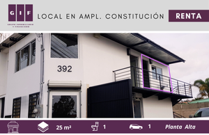 LOCAL EN RENTA EN ROSARITO | AMPL. CONSTITUCIÓN | 25 M²