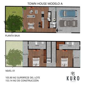 Townhouse en Temozón Norte, Mérida I Kuro Smart Living modelo A