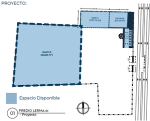 En Renta Nave Industrial de 8,500 m² en San Pedro Tultepec, Lerma