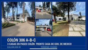 3 CASAS- PASEO COLÓN  EN TOLUCA