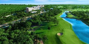 Lote en venta con vista al lago central, Privada Kilil, Yucatán Country Club.