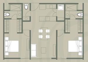 Departamento en Venta Veta, Temozón Norte ( Mod. 2 Rec - 1er Nivel)