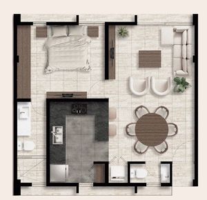 Departamento en Venta Amorada Simple Living, Benito Juárez Nte (Mod. 70)