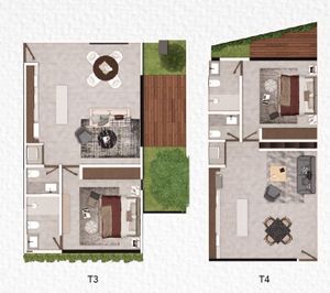 Departamento en Venta Taabal, Temozón Norte (Mod.  Terraza)