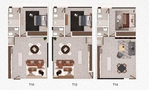 Departamento en Venta Taabal, Temozón Norte (Mod.  Tipo)