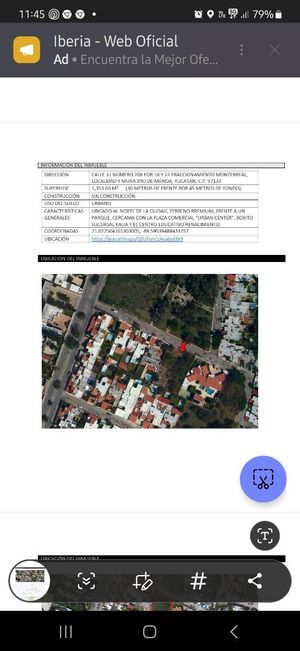 Terreno al norte de Mérida en zona residencial