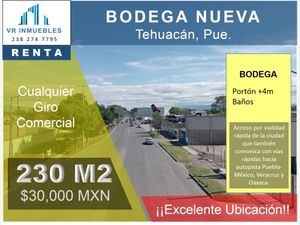 Bodega en Renta en San Nicolas Tetitzintla Tehuacán