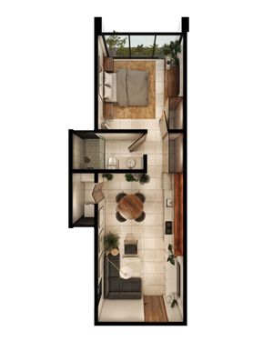 Departamento en venta en Dzitya, Yucatán 1 Hab con amenidades