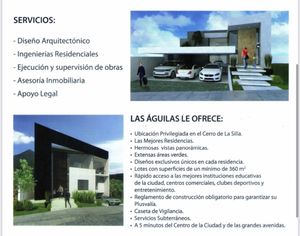 TERRENO EN VENTA EN CONTRY LA SILLA EN RESIDENCIAL LAS AGUILAS