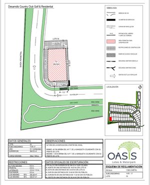 Venta de Terreno con Proyecto Arquitectonico en Oasis Yucatán Country Club