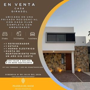 EXCLUSIVAS  CASAS EN PRIVADA RESIDENCIAL PRADERAS DEL MAYAB