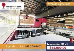 LOCAL COMERCIAL EN RENTA SOBRE AVENIDA CAMELINAS, MORELIA