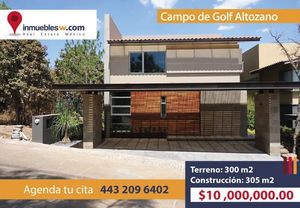 CASA RESIDENCIAL EN VENTA EN EL CLUB DENTRO DEL CAMPO DE GOLF ALTOZANO MORELIA