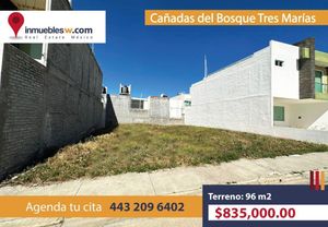 TERRENO EN VENTA EN  CAÑADAS DEL BOSQUE TRES MARIAS, MORELIA