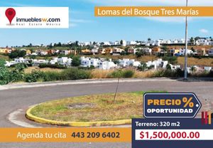 TERRENO EN VENTA EN LOMAS DEL BOSQUE TRES MARIAS, MORELIA