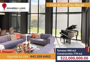 CASA RESIDENCIAL EN VENTA EN EL CLUB Y DENTRO DEL CAMPO DE GOLF TRES MARIAS