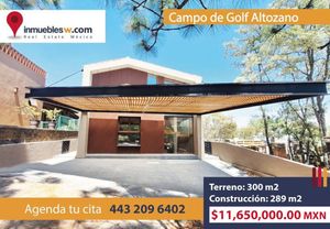 CASA RESIDENCIAL EN VENTA EN CLUB Y DENTRO DEL CAMPO DE GOLF ALTOZANO, MORELIA