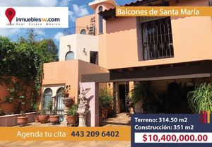 CASA EN VENTA EN BALCONES SANTA MARIA, MORELIA