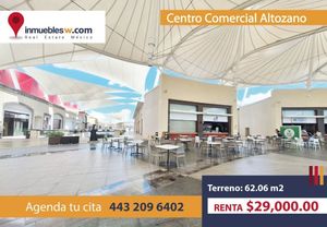 LOCAL COMERCIAL  EN RENTA EN ZONA GASTRONOMICA EN CENTRO COMERCIAL ALTOZANO