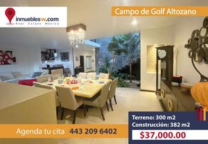 CASA EN RENTA EN EL CLUB Y DENTRO DEL CAMPO DE GOLF ALTOZANO, MORELIA