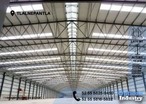 Gran nave industrial para rentar en Tlalnepantla