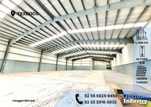 Disponibilidad inmediata de renta de nave industrial en Texcoco