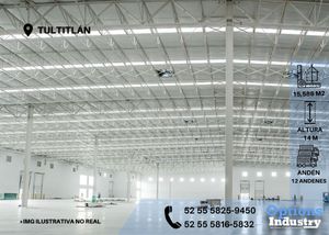 Immediate rent of an industrial warehouse in Tultitlán