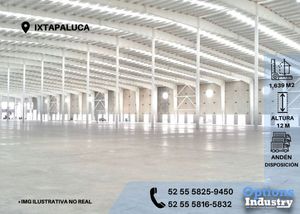 Disponibilidad inmediata de renta de nave industrial en Ixtapaluca