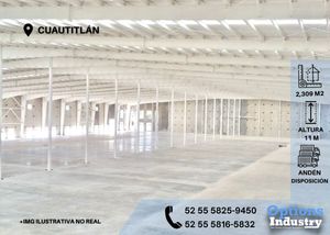 Immediate rent of an industrial warehouse in Cuautitlán