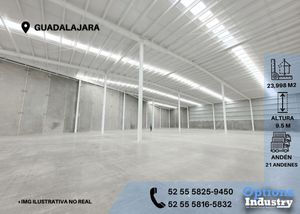 Large industrial warehouse for rent in Guadalajara