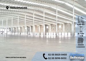 Industrial warehouse located in Teoloyucan for rent