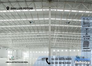 Rent now in San Luis Potosí industrial warehouse