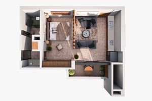 Último condo de 1 habitación en Galia