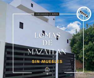 CASA EN RENTA SIN MUEBLES EN LOMAS DE MAZATLAN