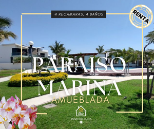 CASA EN RENTA AMUEBLADA EN PARAISO MARINA