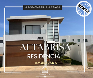 CASA EN RENTA AMUEBLADA EN ALTABRISA RESIDENCIAL