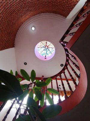 Vitral en escalera.