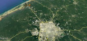 Terreno en venta, 15 Ha acceso desde carretera a Progreso, San Ignacio, Yucatán.