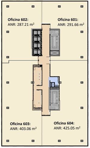 Oficinas corporativas de 1,406 m2 en renta en Torre 2 Vía Montejo Mérida