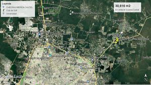 Terreno sobre carretera en la zona de Conkal, al Norte de Mérida Yucatán