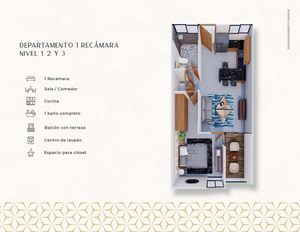 Departamentos en venta de 2 recámaras en Temozón con elevador y roof top